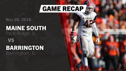 Recap: Maine South  vs. Barrington  2016