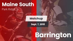 Matchup: Maine South High vs. Barrington 2018