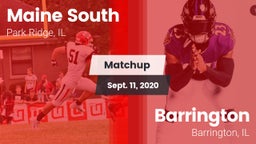 Matchup: Maine South High vs. Barrington  2020