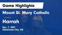 Mount St. Mary Catholic  vs Harrah  Game Highlights - Dec. 7, 2021