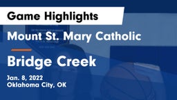 Mount St. Mary Catholic  vs Bridge Creek  Game Highlights - Jan. 8, 2022