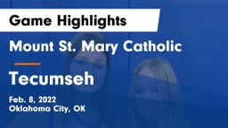 Mount St. Mary Catholic  vs Tecumseh  Game Highlights - Feb. 8, 2022