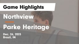 Northview  vs Parke Heritage  Game Highlights - Dec. 26, 2023