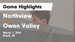 Northview  vs Owen Valley  Game Highlights - March 1, 2024