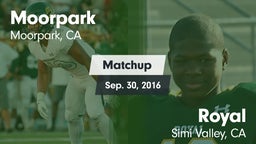 Matchup: Moorpark  vs. Royal  2016