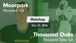 Matchup: Moorpark  vs. Thousand Oaks  2016