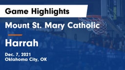 Mount St. Mary Catholic  vs Harrah  Game Highlights - Dec. 7, 2021