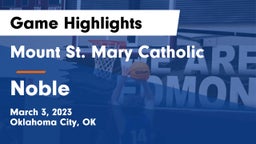 Mount St. Mary Catholic  vs Noble  Game Highlights - March 3, 2023