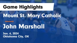 Mount St. Mary Catholic  vs John Marshall  Game Highlights - Jan. 6, 2024