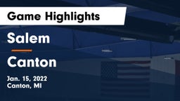 Salem  vs Canton  Game Highlights - Jan. 15, 2022