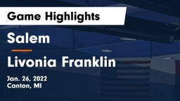 Salem  vs Livonia Franklin Game Highlights - Jan. 26, 2022