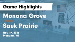 Monona Grove  vs Sauk Prairie  Game Highlights - Nov 19, 2016