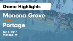 Monona Grove  vs Portage  Game Highlights - Jan 5, 2017