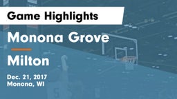 Monona Grove  vs Milton  Game Highlights - Dec. 21, 2017