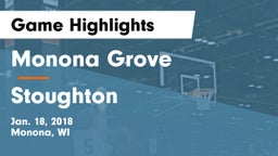 Monona Grove  vs Stoughton  Game Highlights - Jan. 18, 2018