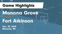 Monona Grove  vs Fort Atkinson  Game Highlights - Jan. 30, 2018
