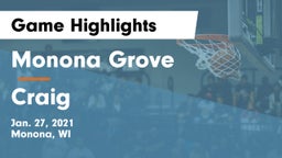 Monona Grove  vs Craig  Game Highlights - Jan. 27, 2021