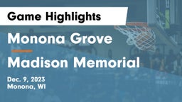 Monona Grove  vs Madison Memorial  Game Highlights - Dec. 9, 2023