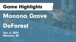Monona Grove  vs DeForest  Game Highlights - Jan. 6, 2024