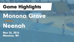 Monona Grove  vs Neenah  Game Highlights - Nov 26, 2016