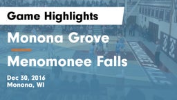 Monona Grove  vs Menomonee Falls  Game Highlights - Dec 30, 2016