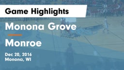 Monona Grove  vs Monroe  Game Highlights - Dec 20, 2016