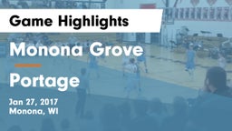 Monona Grove  vs Portage  Game Highlights - Jan 27, 2017