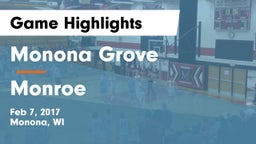 Monona Grove  vs Monroe  Game Highlights - Feb 7, 2017