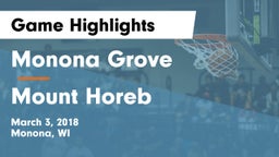 Monona Grove  vs Mount Horeb  Game Highlights - March 3, 2018