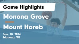 Monona Grove  vs Mount Horeb  Game Highlights - Jan. 20, 2024