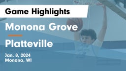 Monona Grove  vs Platteville  Game Highlights - Jan. 8, 2024