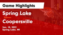 Spring Lake  vs Coopersville  Game Highlights - Jan. 18, 2022