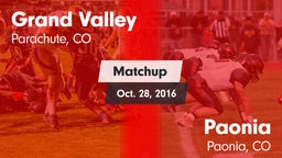Matchup: Grand Valley High vs. Paonia  2016