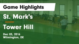 St. Mark's  vs Tower Hill  Game Highlights - Dec 03, 2016