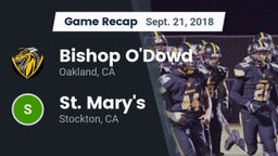 Recap: Bishop O'Dowd  vs. St. Mary's  2018