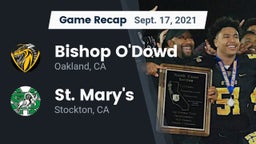 Recap: Bishop O'Dowd  vs. St. Mary's  2021