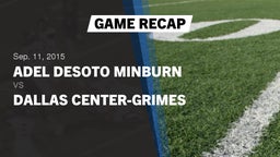 Recap: Adel DeSoto Minburn vs. Dallas Center-Grimes  2015