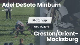 Matchup: Adel DeSoto Minburn vs. Creston/Orient-Macksburg 2016