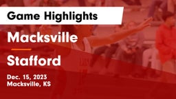 Macksville  vs Stafford  Game Highlights - Dec. 15, 2023