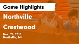 Northville  vs Crestwood Game Highlights - Nov. 26, 2018