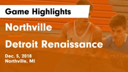 Northville  vs Detroit Renaissance Game Highlights - Dec. 5, 2018