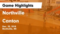 Northville  vs Canton  Game Highlights - Dec. 20, 2018