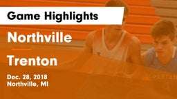 Northville  vs Trenton Game Highlights - Dec. 28, 2018
