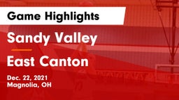Sandy Valley  vs East Canton  Game Highlights - Dec. 22, 2021