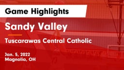 Sandy Valley  vs Tuscarawas Central Catholic  Game Highlights - Jan. 5, 2022