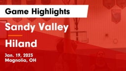 Sandy Valley  vs Hiland  Game Highlights - Jan. 19, 2023