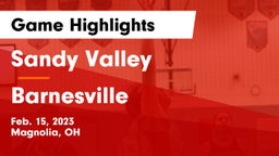 Sandy Valley  vs Barnesville  Game Highlights - Feb. 15, 2023
