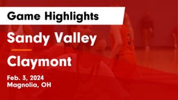 Sandy Valley  vs Claymont  Game Highlights - Feb. 3, 2024