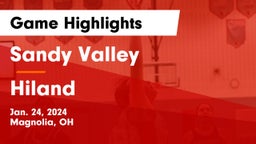 Sandy Valley  vs Hiland  Game Highlights - Jan. 24, 2024