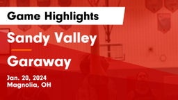 Sandy Valley  vs Garaway  Game Highlights - Jan. 20, 2024